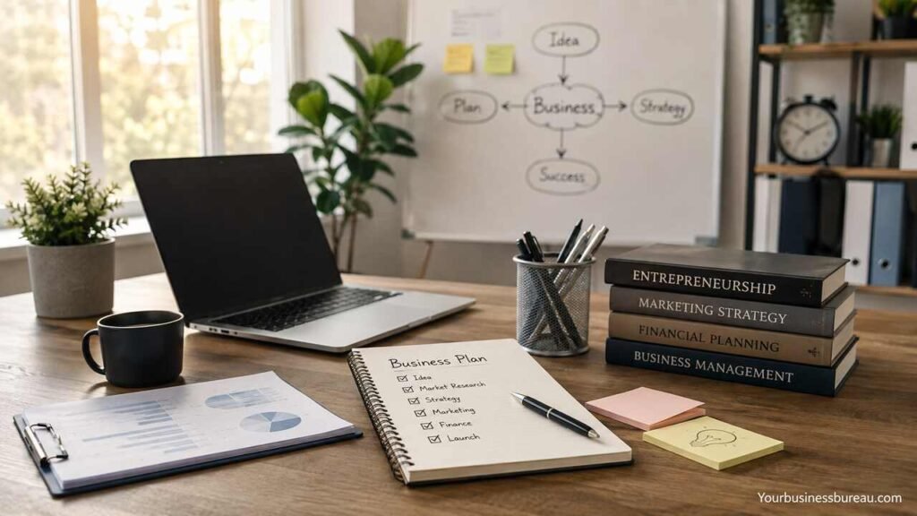 How to Start Your Own Business: A Practical Step-by-Step Guide How to start your own business step-by-step planning workspace