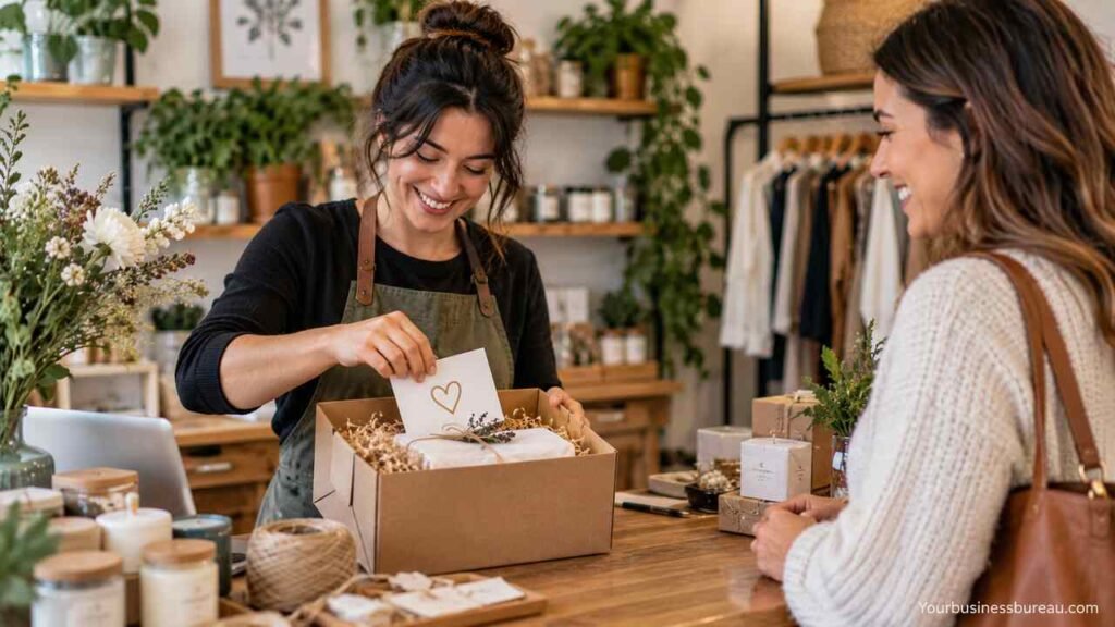 Thank You for Supporting My Small Business: How to Express Gratitude, and Strengthen Customer Relationships Small business owner thanking a customer for supporting her small business