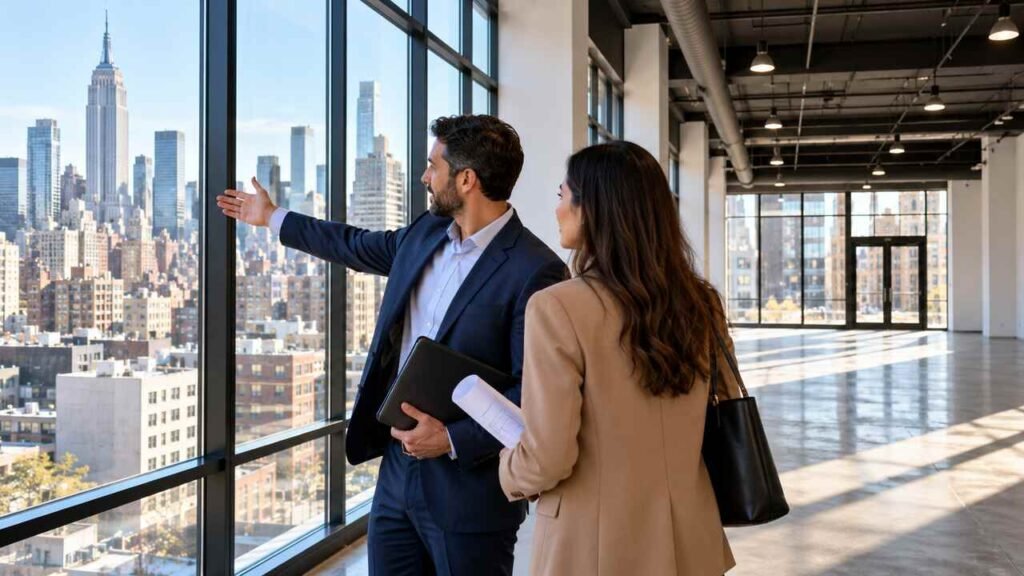 How To Choose Commercial Space That Fits Your Business In New York City, New York Professionals evaluating commercial space in New York City.