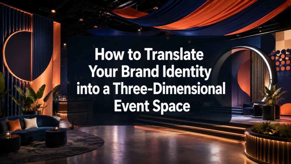 How to Translate Your Brand Identity into a Three-Dimensional Event Space Brand identity translated into a three-dimensional event space