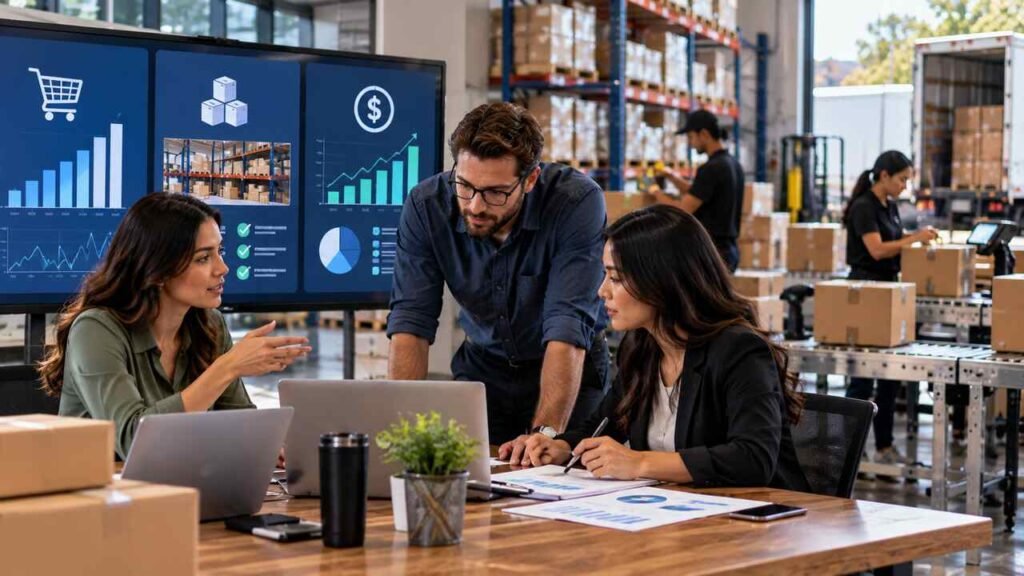 The Blueprint for Modern E-Commerce Operations: Aligning Sales, Inventory, and Finance E-commerce team aligning sales, inventory, and finance operations.