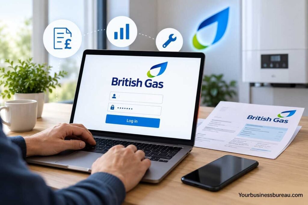 British Gas Lite Business Login: How to Access Your Account, Manage Bills and Fix Login Problems British Gas Lite business login page displayed on a laptop for managing energy bills and account access.