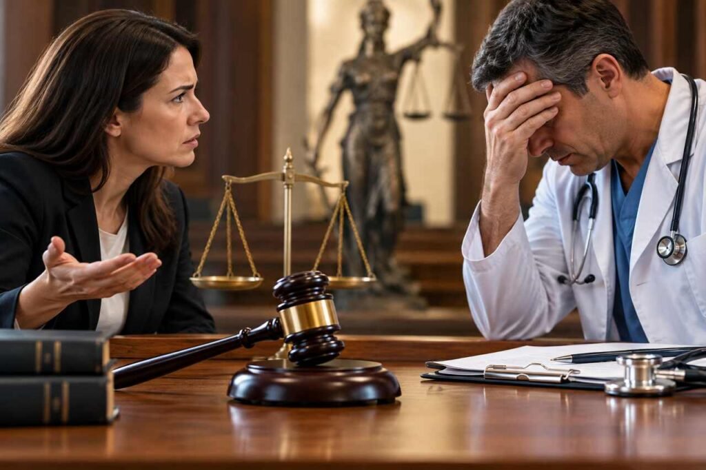 Can You Sue A Doctor For Medical Malpractice? Doctor involved in a medical malpractice legal dispute.