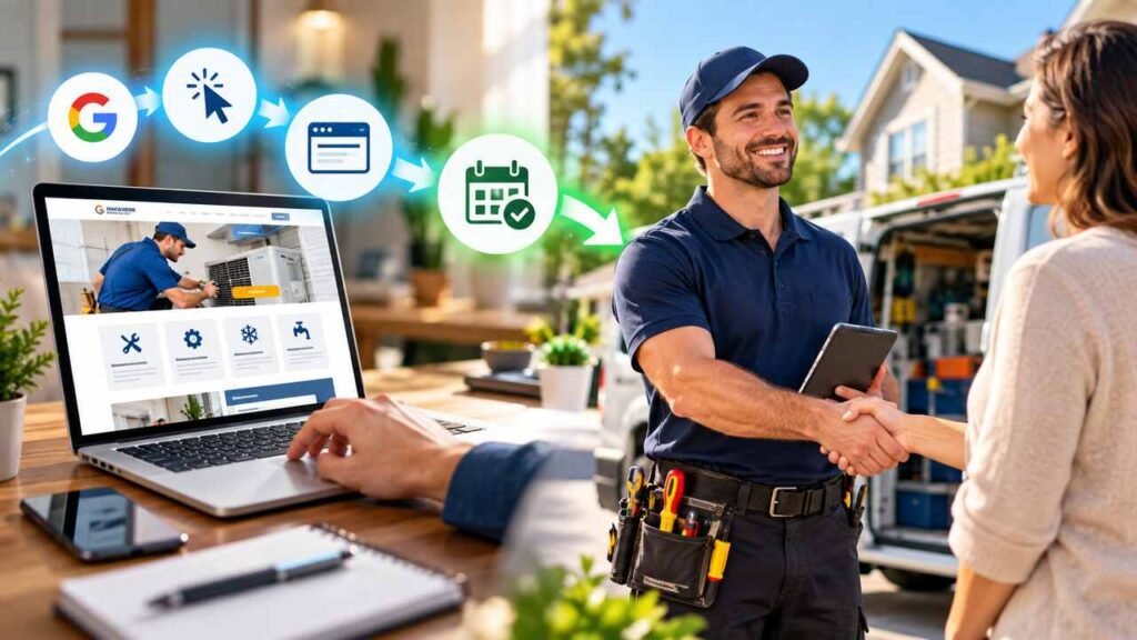 From Clicks To Booked Jobs: Website Plan For Local Service Businesses Website plan turning local service business clicks into booked jobs.