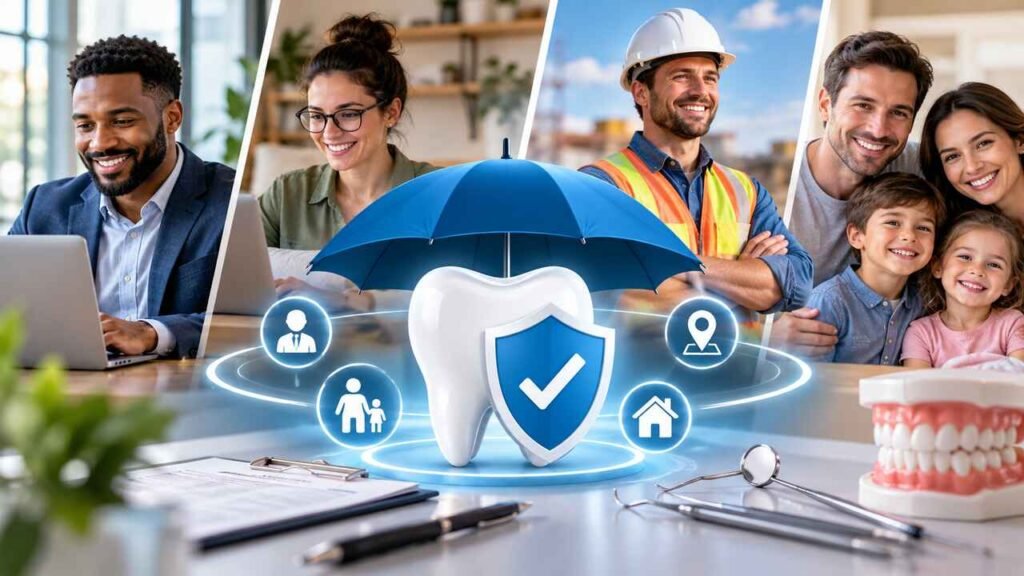 How to Design Dental Coverage That Works Across Different Roles, Locations, and Family Situations Diverse employees and families represented in a flexible dental coverage plan.